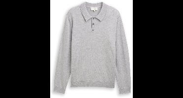 Tom Tailor - Polo - Heren - XL - Grijs - Wol - 1048790