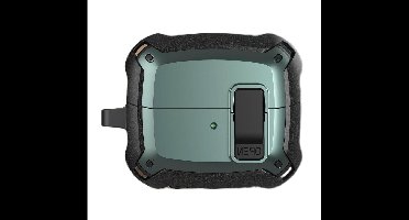 Hoesje voor Samsung Galaxy Buds 3/3 Pro - Schokbestendig TPU + PC Hoesje - Val- en antisliphoes - Zwart/Groen - Beschermende Case met 2-3 Zoekwoorden