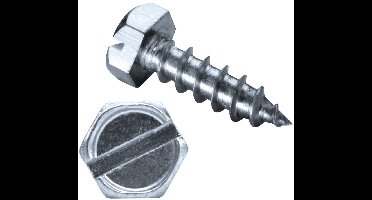 GOEBEL® - 500 x Zeskant plaatschroeven (Ø x L) 4,8 x 19 mm RVS V2A / A2 (AISI 304/02) GOEBEL zilver GL met Zonder Ring DIN7976 / ISO1479 - Schroeven - 2040148190