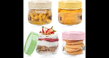 Overnight Oats Potjes - Mason Jar - Meusli Beker met Deksel