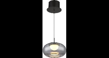 Globo - hanglamp - QUINTARA - zwart - glas - Ø 20cm - LED - 15744H