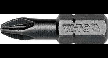 Yato Schroefbits PZ2x25mm 1/4'' 50 stuks - Non-slip S2 Staal