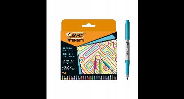 BIC Intensity Markers Permanent 24 Kleuren: Intense, Pastel & Metallic