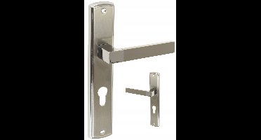 Deurklink Bravo 90mm Nikkel Chroom - Complete Set