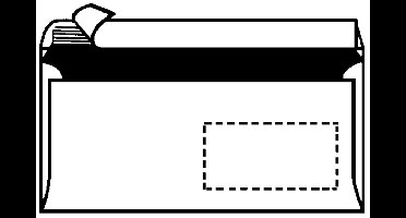 Herlitz envelop - DIN lang - zonder venster - wit - 25st