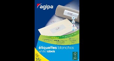 agipa adres etiketten 38x21-2mm wit
