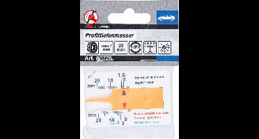 BGS Profieldieptemeter - met sleutelhanger - 0 - 20 mm