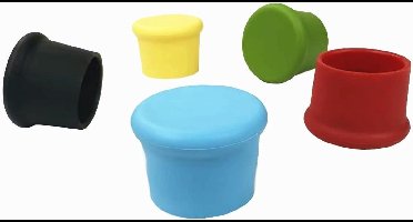 Thelau - Herbruikbare siliconen flessensluiting 5 stuks - Voor wijn, champagne, bier - Versheidsverzegeling - Koolzuurhoudende dranken - (kleur)