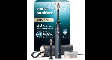 Philips Sonicare DiamondClean Prestige 9900 – Limited Edition - Elektrische Tandenborstel met SenseIQ - AI - Donkerblauw - 2 Opzetborstels - HX9992/42