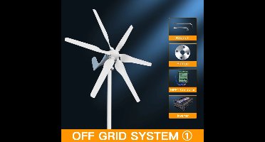Windturbine – Windgenerator – Windenergie Systeem – Duurzame Energie – 3000W Vermogen – Laag Startpunt - Off-grid Systeem 1 – 24V