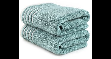 Asir - Badhanddoekenset - 100% Microkatoen - 450 gr/m² - 75 x 150 cm - Groen