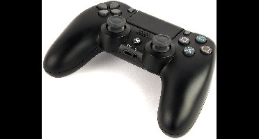 GMB Gaming Draadloze Game Controller voor PS4 en PC - Dual Vibration, LED Lichtbalk, Ergonomisch Ontwerp voor Comfortabel en Realistisch Spel, Zwart