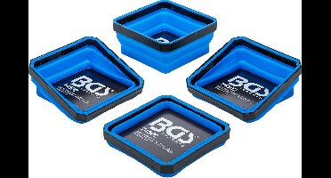 BGS Magnetische legschalenset - silicone - vouwbaar - 115 x 115 x 50 mm - 4 delig