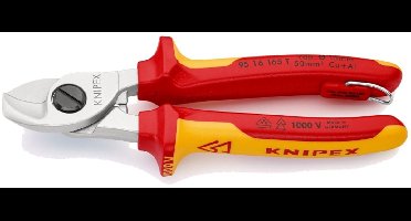 Knipex 95 16 165 T Kabelschaar Geschikt voor (striptechniek) Aluminium- en koperkabel, een- en meerdraads 15 mm 50 mm²