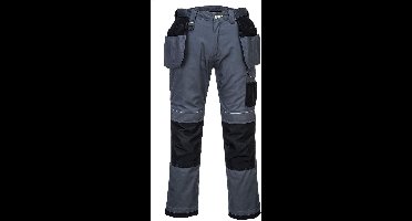 Portwest PW3 Werkbroek met holsterzakken T602 - Grijs/Zwart - 34