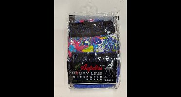 2 stuks Australian Boxershort- Blauw Geel -M