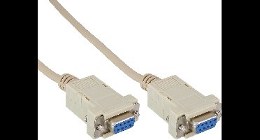 Seriële RS232 null modemkabel 9-pins SUB-D (v) - 9-pins SUB-D (v) - 2 meter