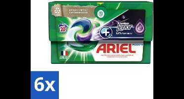 6 x Ariel Original - Touch of Lenor Unstoppables - Wasmiddelcapsules - Pods+ - Witte en Gekleurde Was - 20 Wasbeurten - Wasmiddelcapsules - Waspoeder - Ariel - Lenor - Wasverzachter
