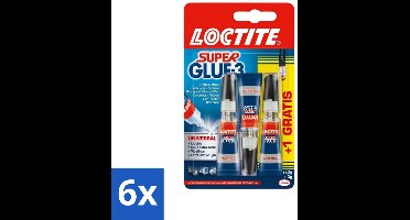 6 x Loctite - Secondelijm - Super Glue Precision - 7,5 Gram - Superlijm - Secondelijm - Loctite - Lijm - Reparatielijm