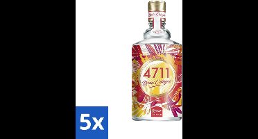 5 x 4711 - Remix Cologne - Eau De Cologne Spray - Grapefruit - Unisex - 100 ml - 4711 Remix Cologne Grapefruit - Grapefruit Geur - Unisex Parfum - Eau De Cologne - Citrus Geur