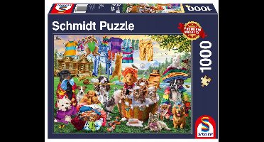 Schmidt Spel Puzzel 1000 Stukken: Tuin Vol Dieren