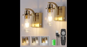 Oplaadbare Wandlamp Binnen - Wandlampen Buiten - Goud