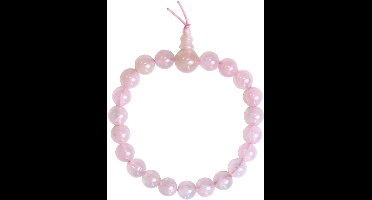 Powerbead Roze kwarts - armband