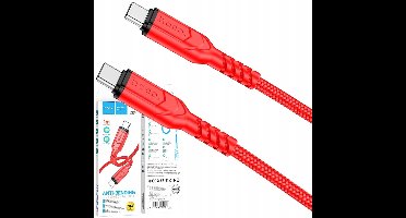 Hoco X59 Victory USB-C naar USB-C Kabel 1M 60W PD QC Snel Opladen Nylon