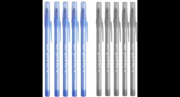 BIC Round Stic Classic 10x Pennen: 5x Blauw + 5x Zwart