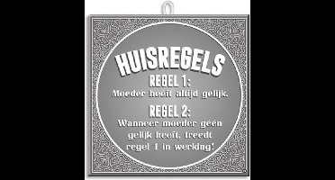 Paperdreams Slogan Tegel - Huisregels
