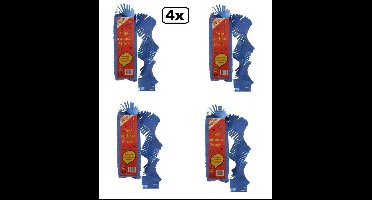 4x Crepe guirlande brandveilig blauw 24 meter