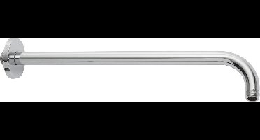 Wiesbaden Douchearm rond gebogen muurbevestiging 45cm Chroom