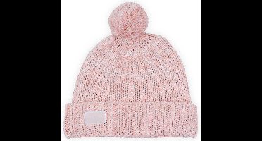 Muts 9 tot 18 mnd Melange knit soft pink