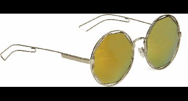 Vegaoo - Ronde zilverkleurige retro bril voor volwassenen