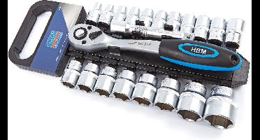 Profi Ratel inclusief 20 doppen en verlengstuk 1/2"