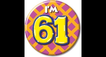 Button klein - i'm 61 Leeftijd Fun gifts