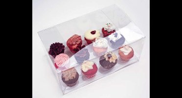 Cupcake Dozen voor 12 mini cupcakes of muffins 24.1x15.2x7.6cm (100 Stuks)
