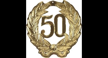 Haza Original Huldeschild Goud 50 Jaar 40x40 Cm