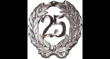 Haza Original Huldeschild Zilver 25 Jaar 40x40 Cm