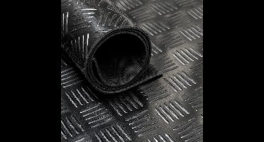 Rubbermat op rol Traanplaat 3mm - Breedte 140 cm - Rubber loper - Per strekkende Meter