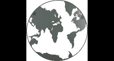 Present Time Memobord World Map - Groen - Ø50cm - Modern,Scandinavisch