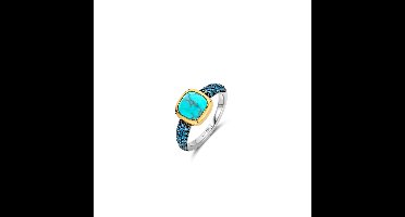 TI SENTO Dames Ring - 925 zilver - Turquoise - Maat 17.25 mm / maat 54 - 12331TQ