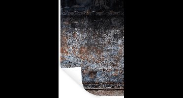 Muurstickers - Sticker Folie - IJzer - Vintage - Roest - Grijs - Bruin - Abstract - 20x30 cm - Plakfolie - Muurstickers Kinderkamer - Zelfklevend Behang - Zelfklevend behangpapier - Stickerfolie