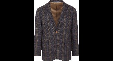 Suitable Prestige Colbert Deloro Ruit Donkerblauw - Maat 50 - Heren blazer