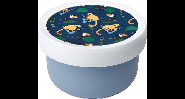 Mepal fruitbox Campus – 300 ml – Inclusief fruitvorkje – Sluit goed af – Snackdoosje – Jungle