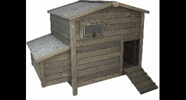 Duvoplus - Hok - Kip - Woodland Kippenhok Duke 136x90x99cm Grijs - 1st