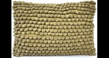 Sierkussen - Popcorn - Bruin En Oker - 60 Cm X 40 Cm