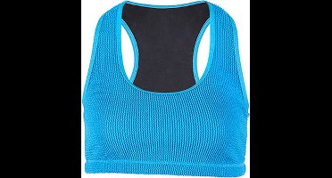 BECO crinkle bikini topje - turquoise - maat 42