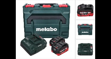 Metabo basisset 2x Li-Power accupack 18 V 8,0 Ah CAS Li-Ion accu ( 685131590 ) + oplader ASC 145 + metaBOX