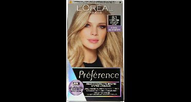L'Oréal Paris Préférence Cool Blondes Licht Asblond 8.1 - Permanente Haarkleuring